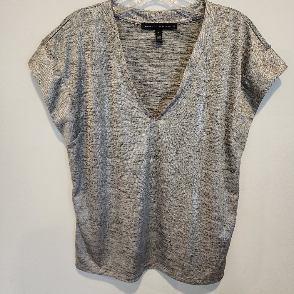 WHBM Metallic Power Tee, Size S, Like New